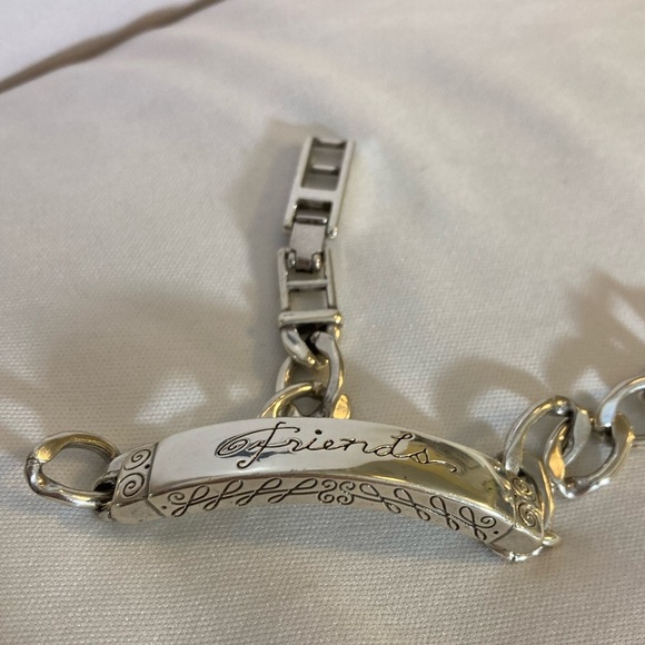 Brighton Friends Embellished Silver Tone Chain Bracelet - Picture 5 of 11